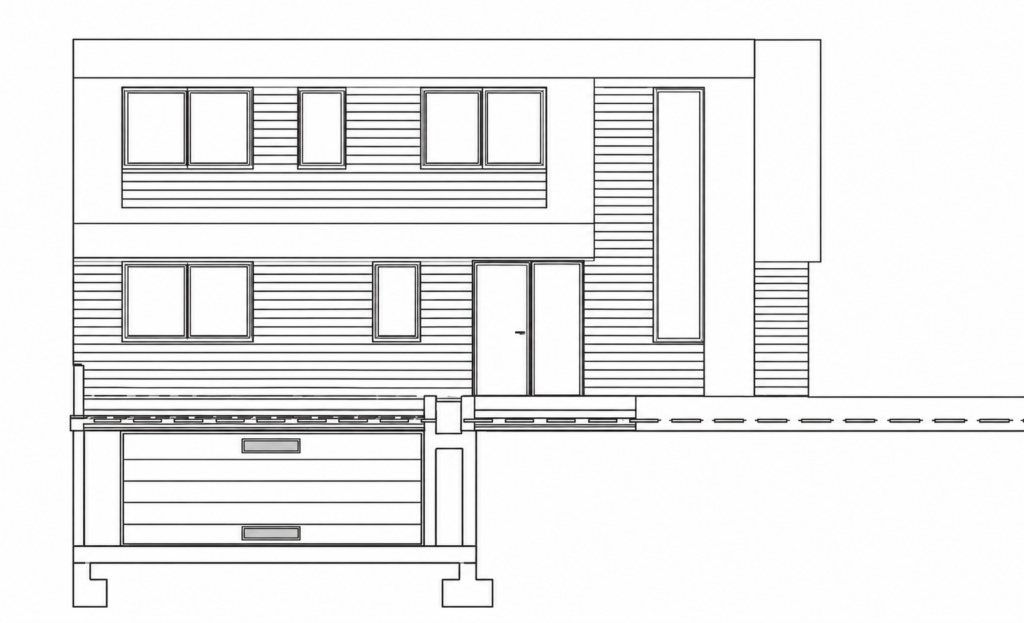 Plano de la casa de hormigón SECUOYA 320 (lámina 3 de 5)