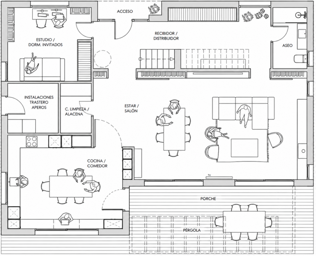 Plano de la casa de hormigón ROBLE 233 (lámina 2 de 3)