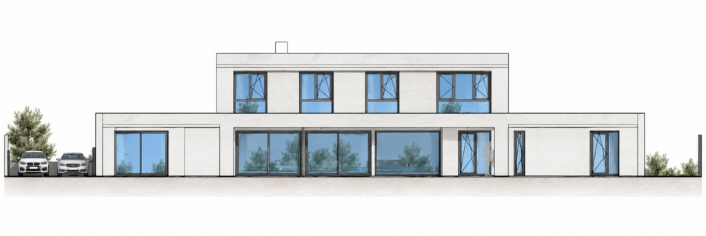 Plano de la casa de hormigón Valdelagua 320 (lámina 2 de 3)
