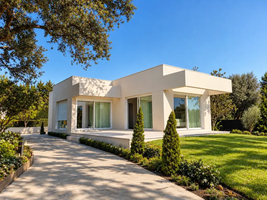 Casa de hormigón armado entre Jardines Mediterráneos
