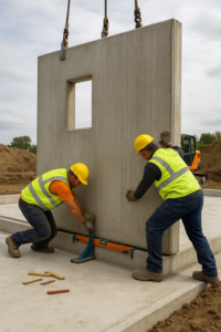 Encage de muros de hormigón. 