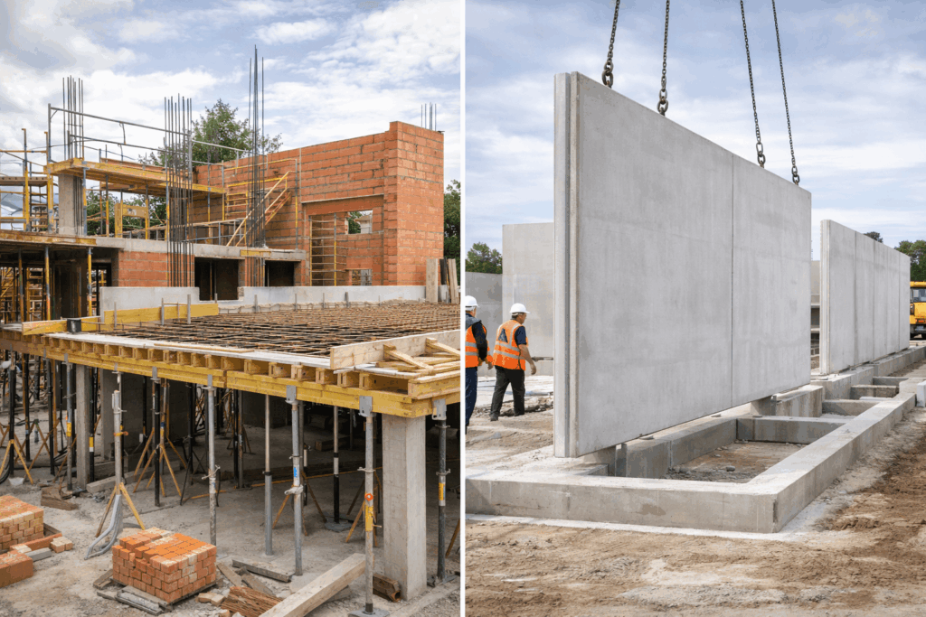 Hormigón prefabricado vs construcción tradicional