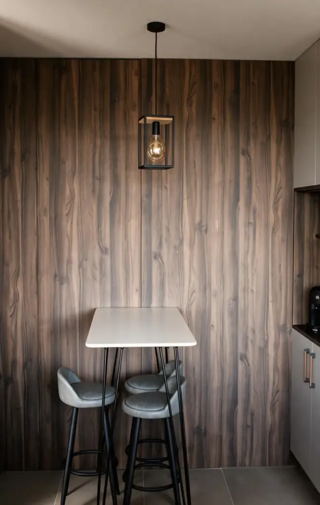 Office revestido de madera · casa de hormigón en Valdemorillo