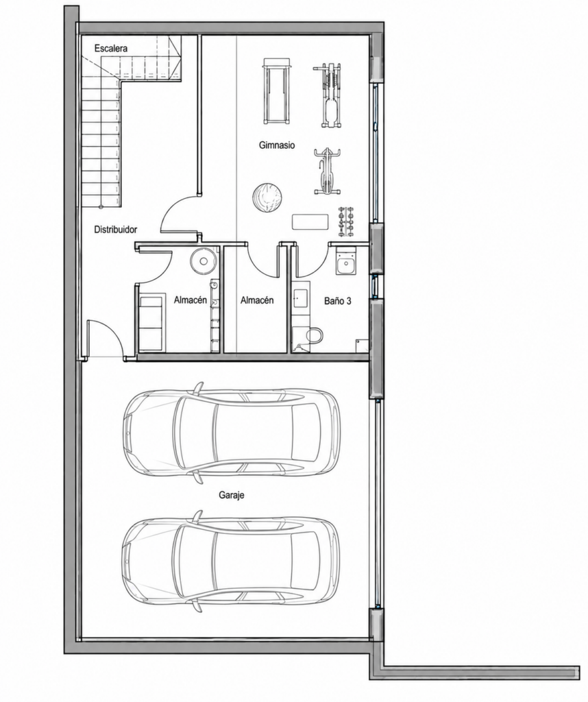 Plano de la casa de hormigón Palacios 382 (lámina 2 de 5)