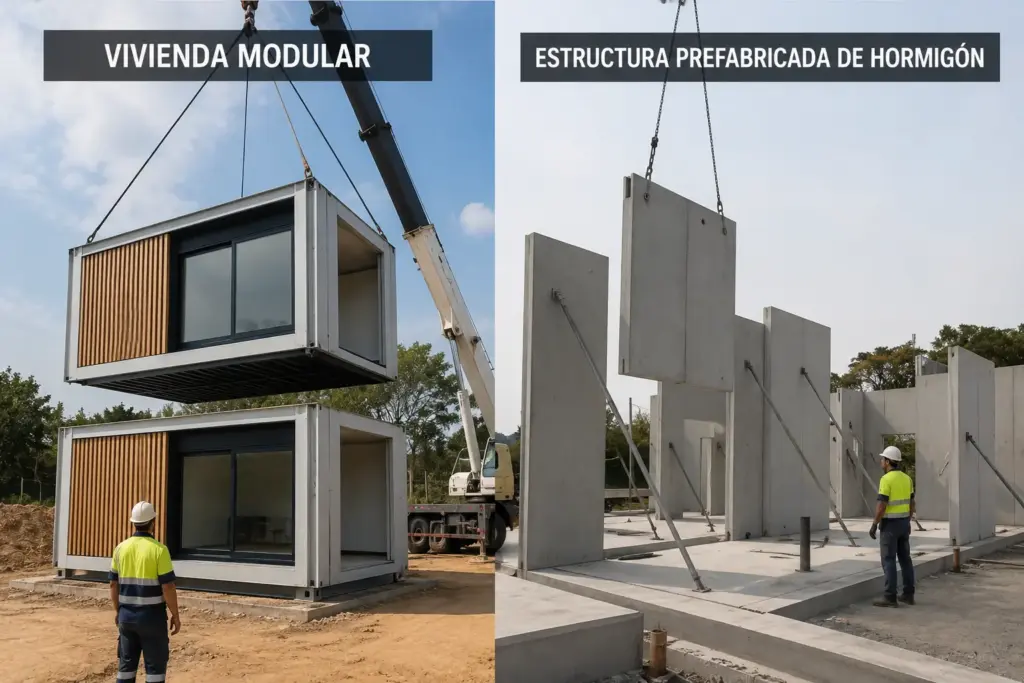 Diferencias entre módulos y estructuras prefabricadas de hormigón
