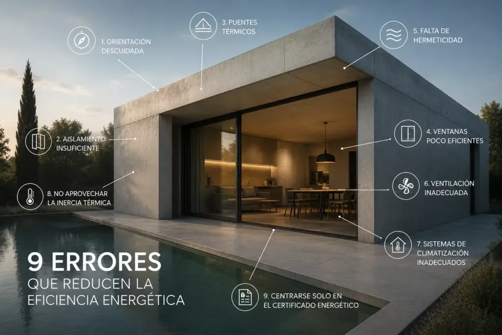 Errores que reducen la eficiencia energética