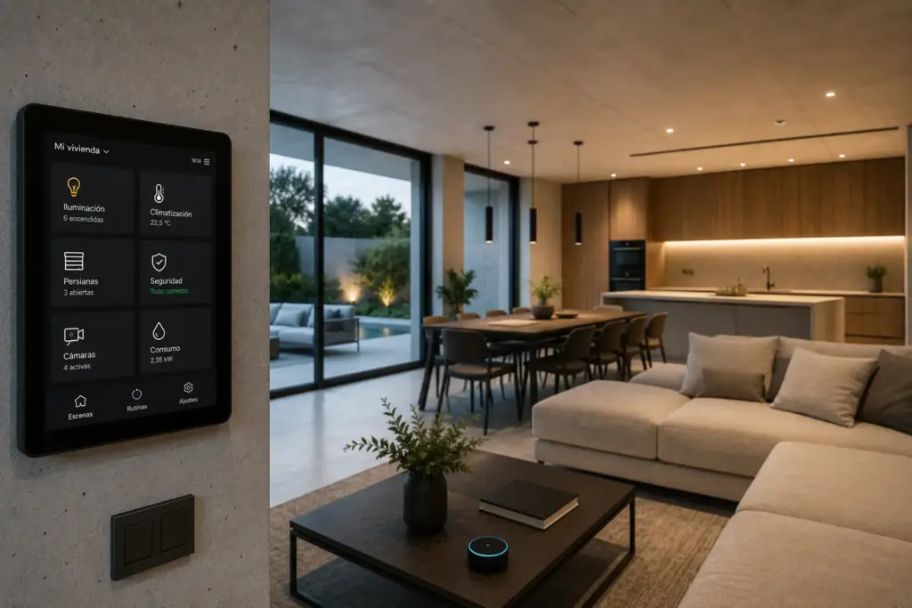 domótica en una vivienda moderna
