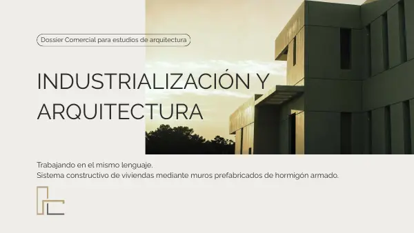 Portada de Dossier para estudios de arquitectura