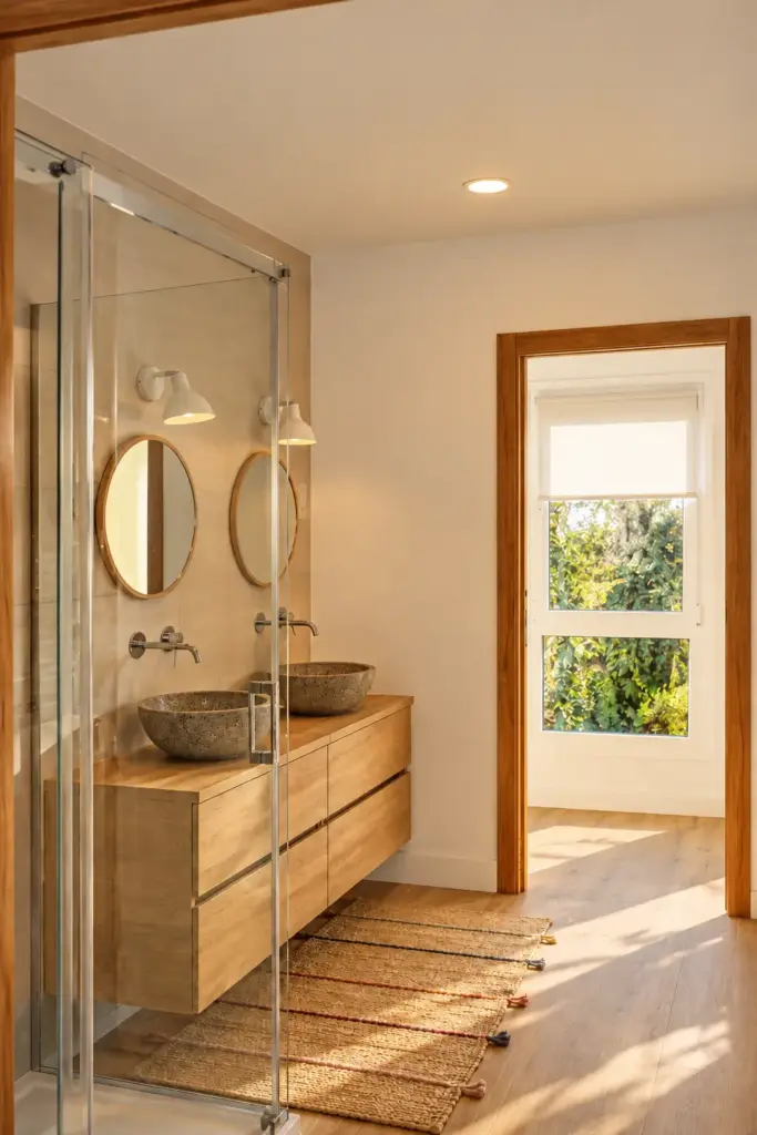 Baño moderno con luz natural