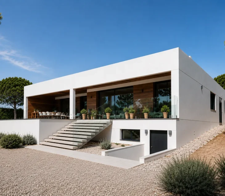 Casa con estructura de muros prefabricados de hormigón